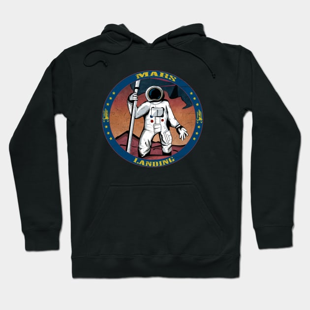 Mars Landing, Aliens in Space Hoodie by FungibleDesign